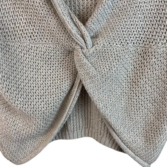Hollister Light Gray Cropped Twist Knot Sweater Size XS - Picture 9 of 9
